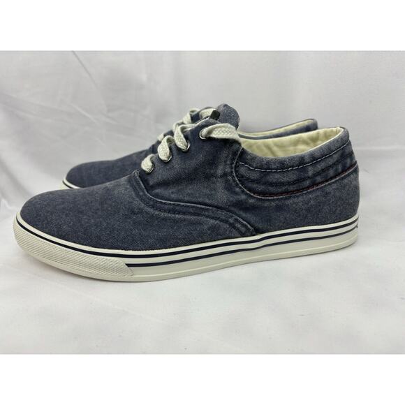 LL Bean Sunwashed Canvas Sneakers • NEW (no box) • Blue and White Women's 9 - Picture 7 of 11